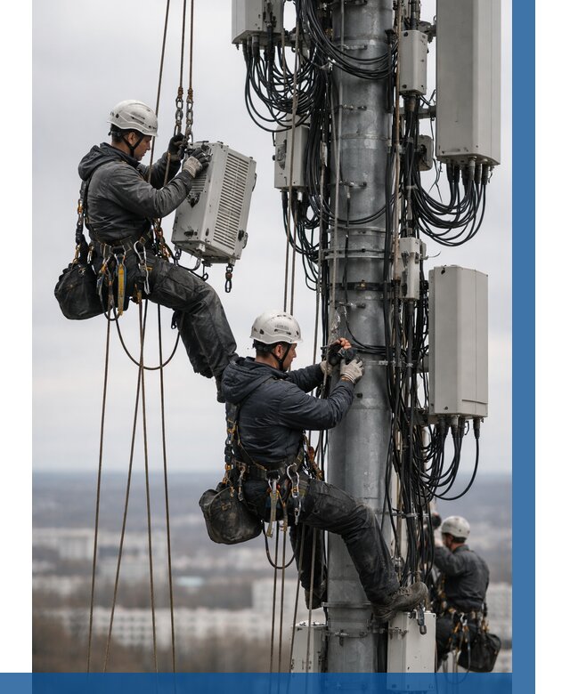 Монтаж оборудования связи на мачте в Твери от 8153 р. | ВЫСОТНИК-Твр