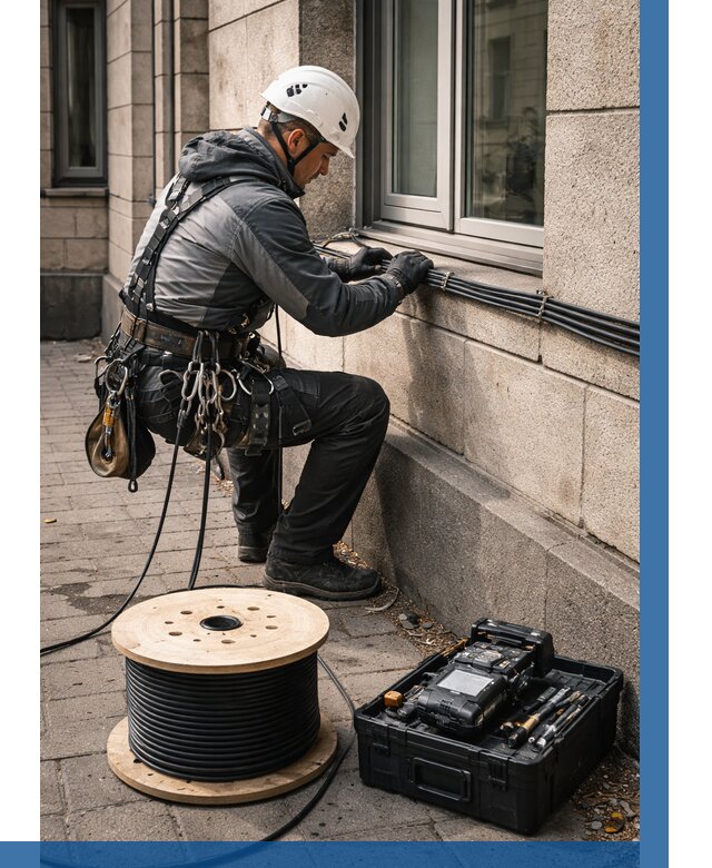 Прокладка оптоволоконного кабеля в Твери от 870 р. | ВЫСОТНИК-Твр