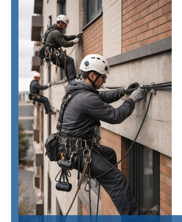 Крепление кабеля на фасаде монтаж и крепеж в Твери