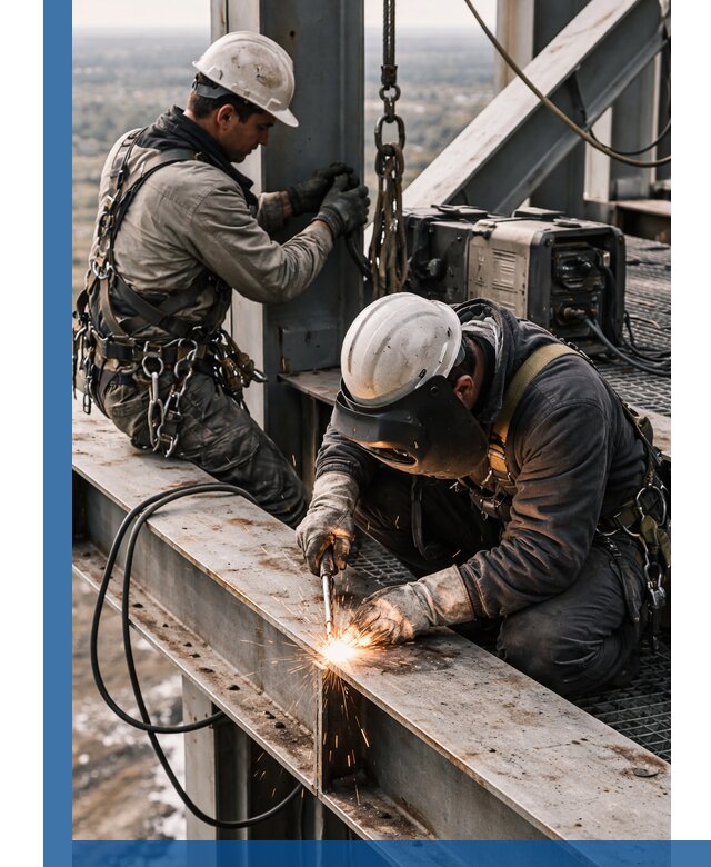 Высотные сварочные работы в Твери для промышленных объектов