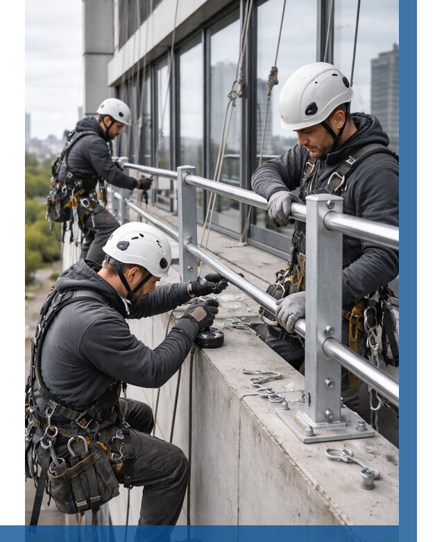 Монтаж ограждений на высоте в Твери, от 1304 р. | ВЫСОТНИК-Твр