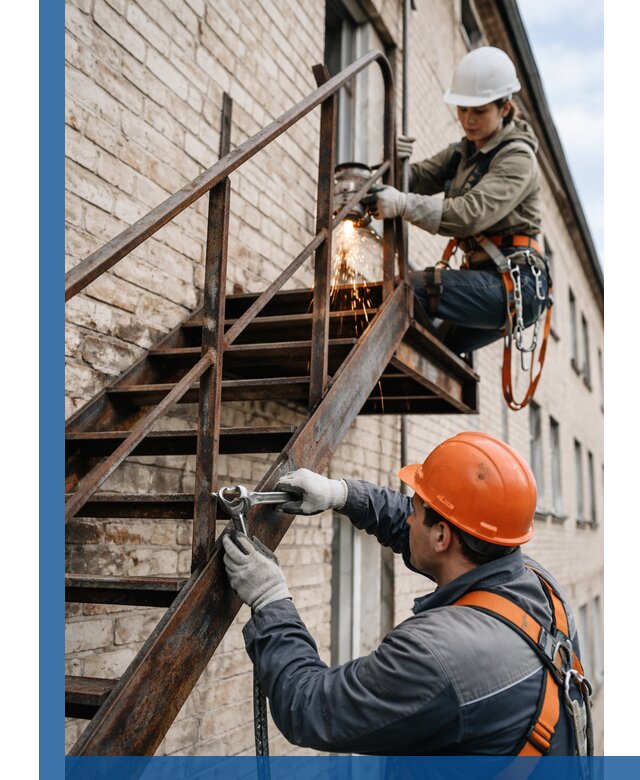 Ремонт и восстановление пожарных лестниц с выездом в Твери