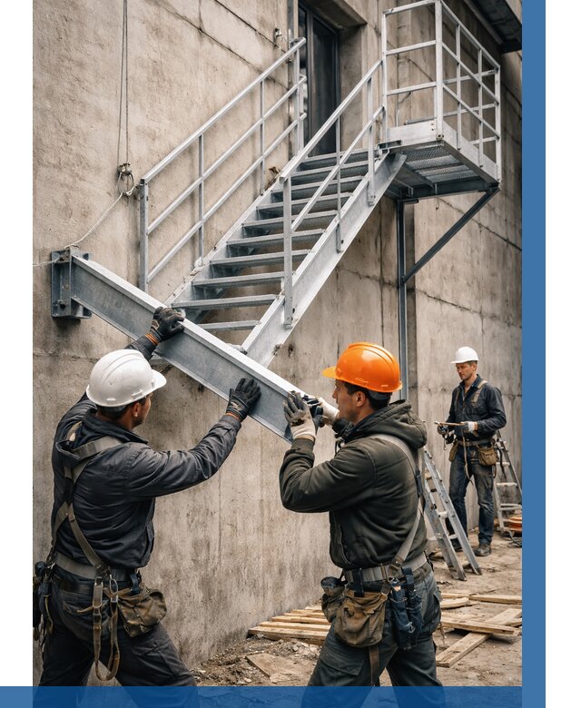 Монтаж металлических лестниц в Твери от 16305 р. | ВЫСОТНИК-Твр