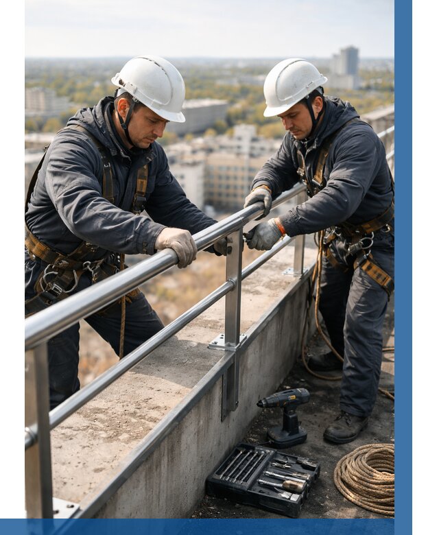 Монтаж перил на высоте в Твери от 2718 р. | ВЫСОТНИК-Твр