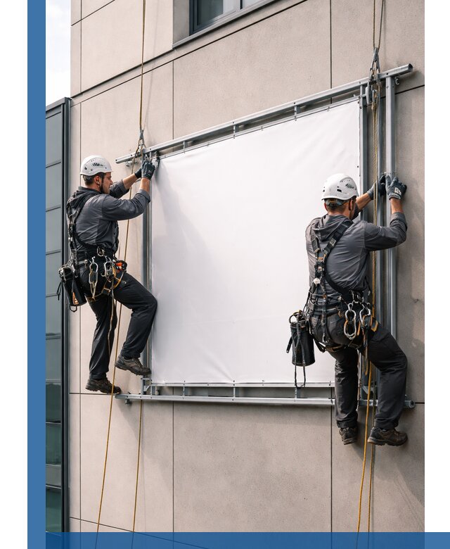 Монтаж наружной рекламной вывески в Твери под ключ