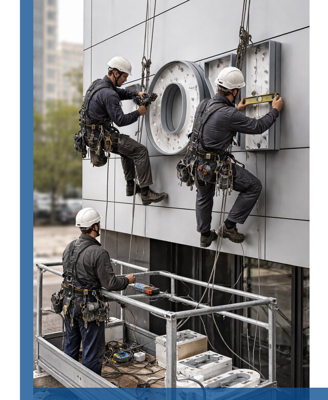 Профессиональный монтаж световых букв в Твери под ключ