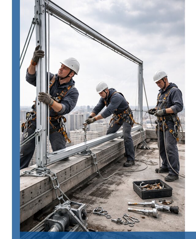 Монтаж крышных рекламных конструкций под ключ в Твери