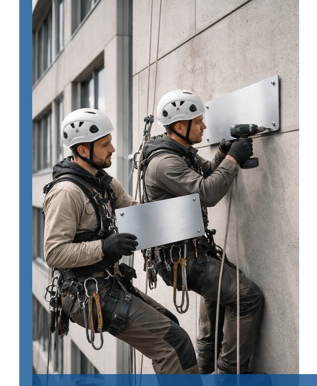 Монтаж табличек и указателей в Твери для зданий и сооружений