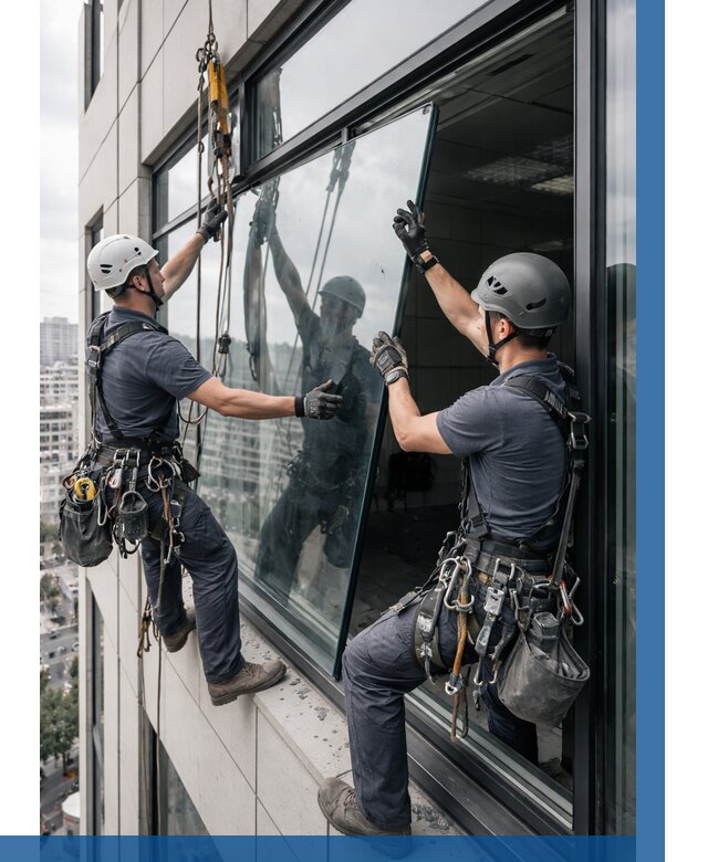 Замена стеклопакетов на высоте в Твери от 5979 р. | ВЫСОТНИК-Твр