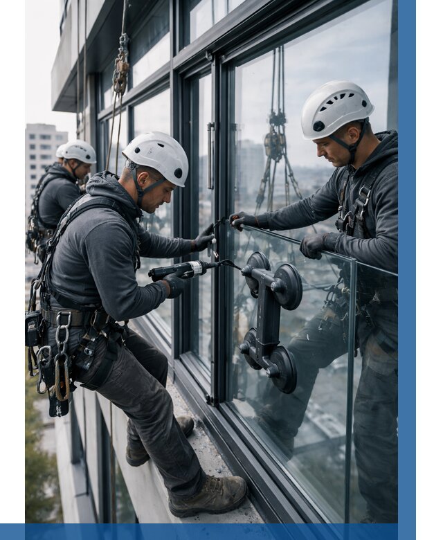 Витражное остекление зданий в Твери от 3805 р. | ВЫСОТНИК-Твр