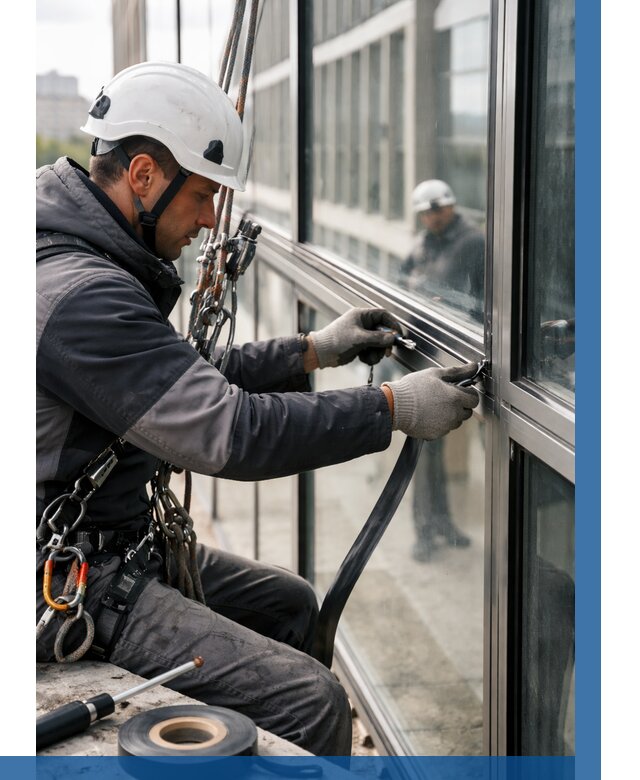 Ремонт витражных конструкций в Твери от 3805 р. | ВЫСОТНИК-Твр