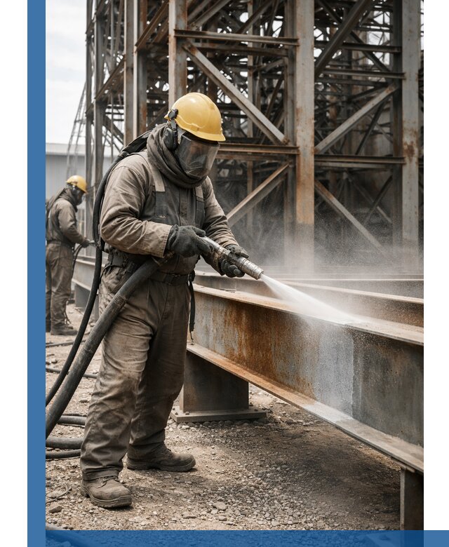 Пескоструйная очистка металлоконструкций в Твери промышленная