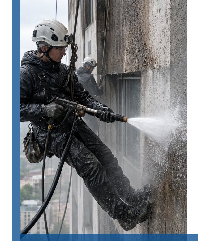Гидроструйная очистка фасадов и конструкций в Твери