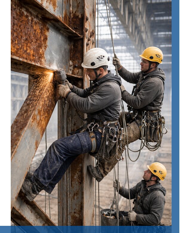 Зачистка металла от ржавчины в Твери от 380 р. | ВЫСОТНИК-Твр