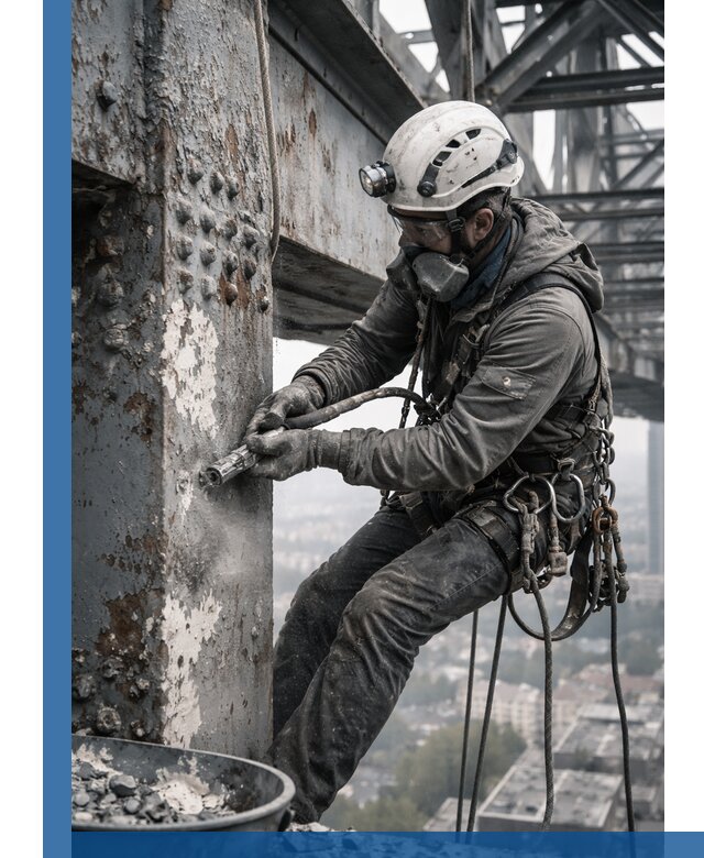 Удаление старой краски с металлических конструкций в Твери