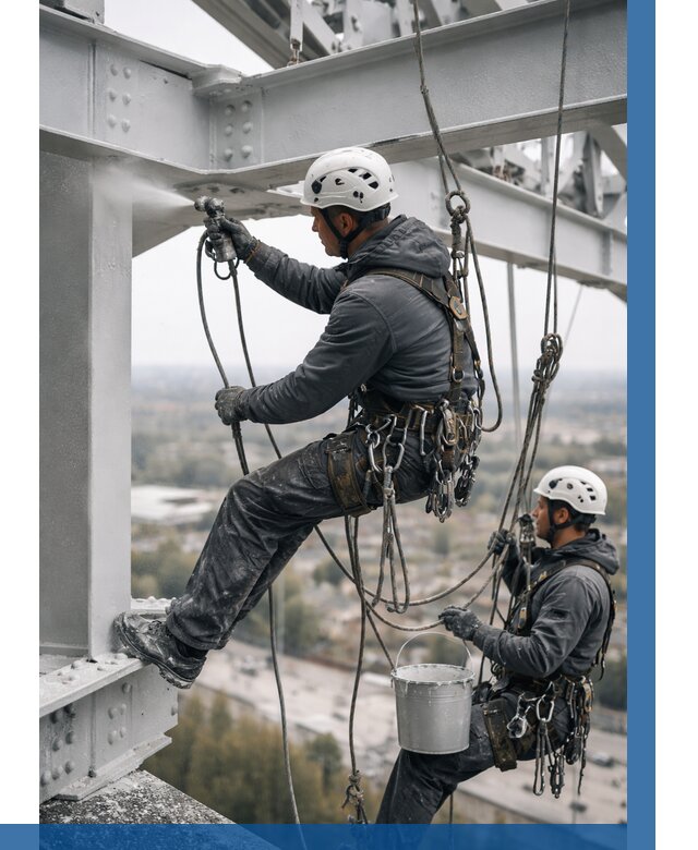 Покраска металлоконструкций на высоте в Твери 380 р |ВЫСОТНИК-Твр