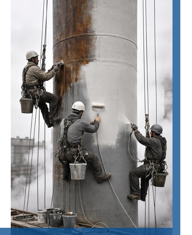 Покраска дымовых труб в Твери от 9240 р. | ВЫСОТНИК-Твр