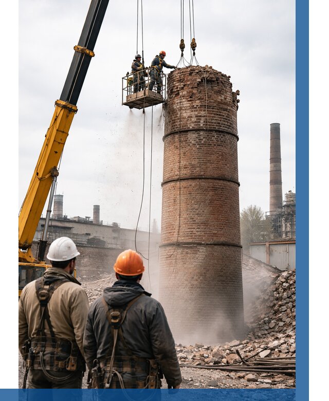 Демонтаж дымовой трубы в Твери от 97830 р. | ВЫСОТНИК-Твр, смета