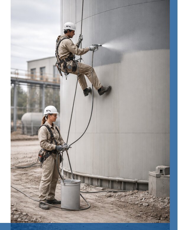 Покраска резервуаров в Твери от 1304 р. | ВЫСОТНИК-Твр — заказать