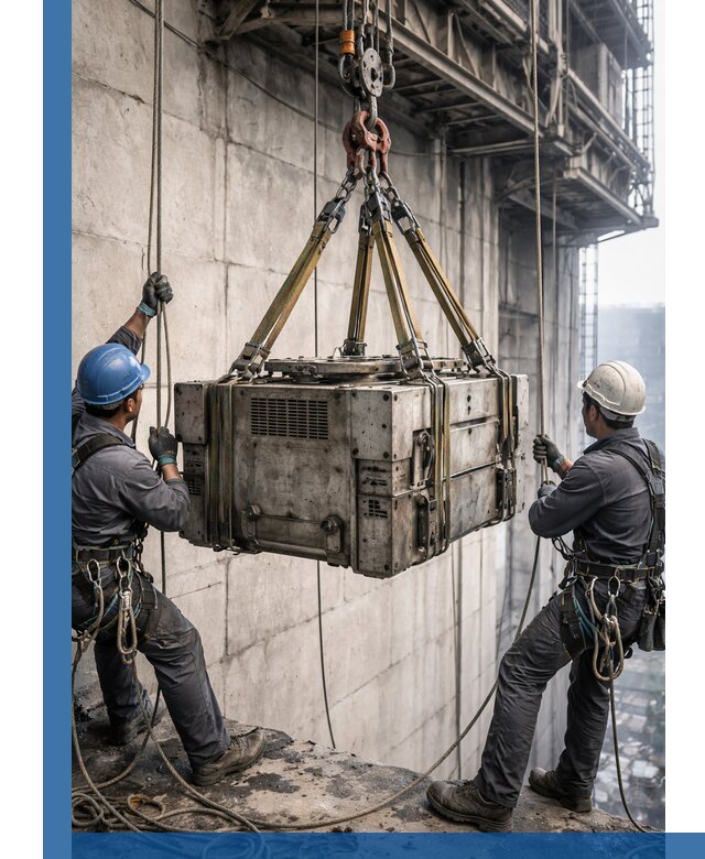 Такелажные работы на высоте, подъем и монтаж грузов в Твери