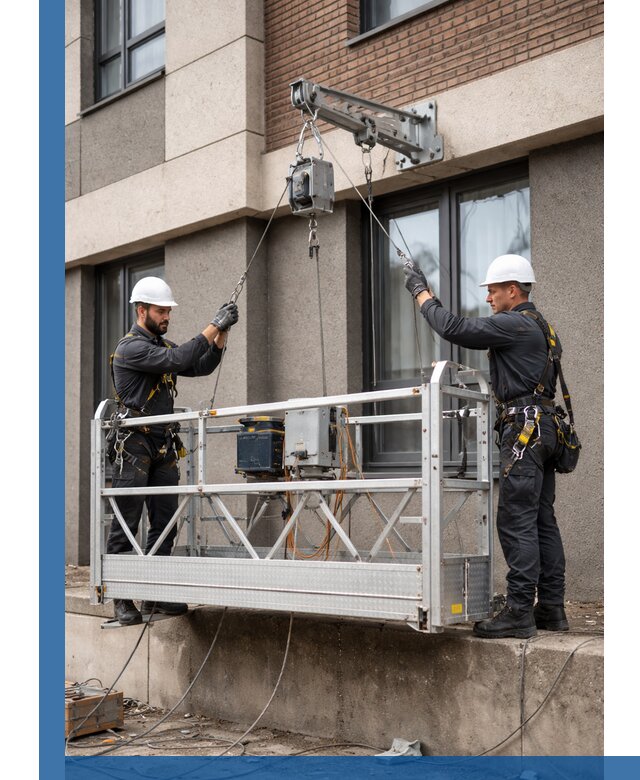 Монтаж и подъем фасадной люльки в Твери с гарантией безопасности