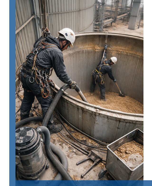 Профессиональная чистка зерновых бункеров в Твери с выездом