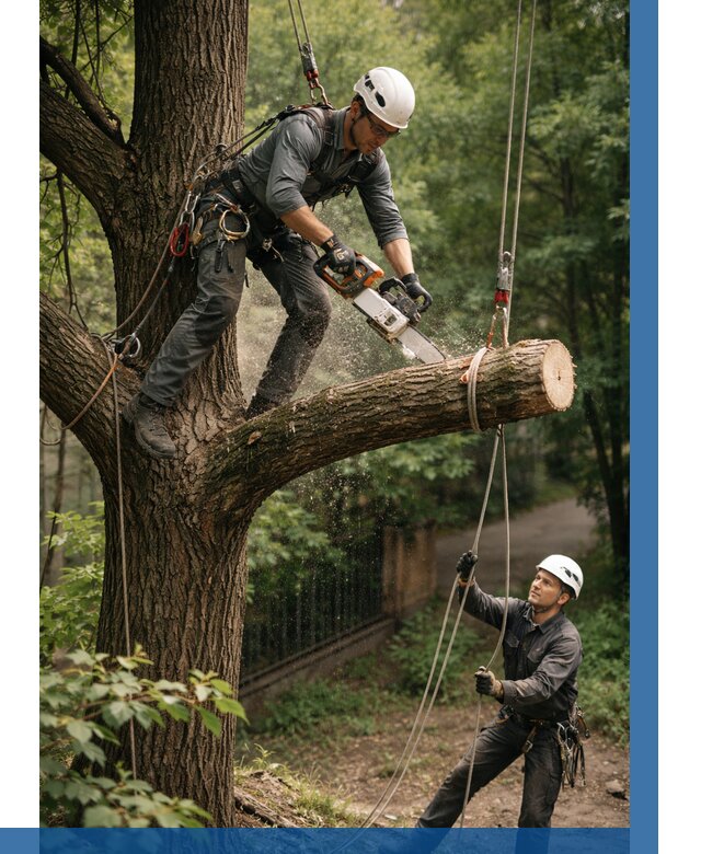 Спил деревьев альпинистами в Твери от 8696 р. | ВЫСОТНИК-Твр