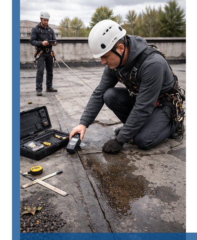 Обследование кровли на протечки и выявление дефектов в Твери