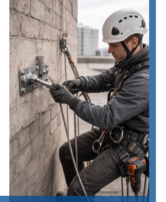 Установка анкерных точек в Твери от 3805 р. | ВЫСОТНИК-Твр