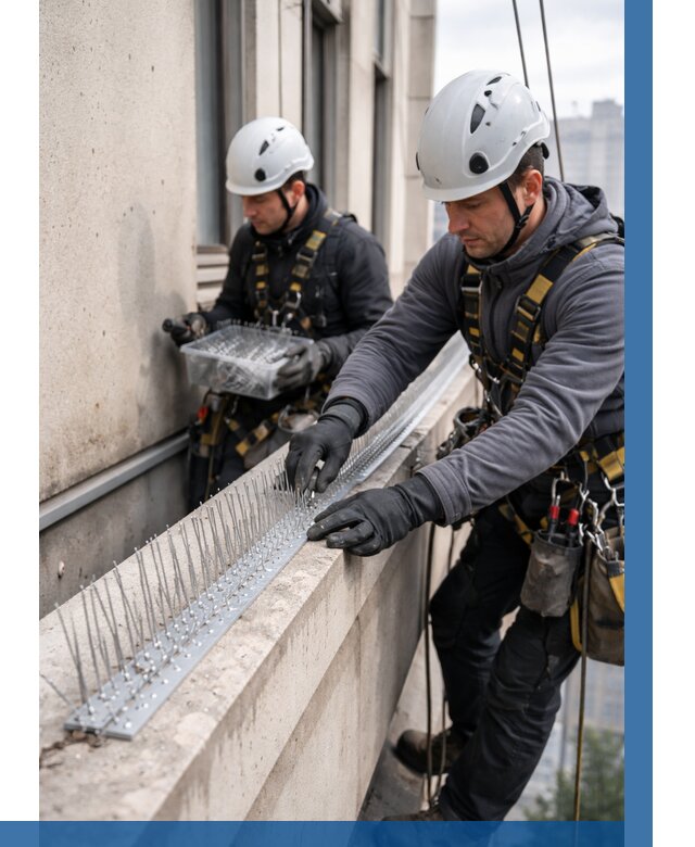 Установка шипов от птиц в Твери от 924 р. | ВЫСОТНИК-Твр